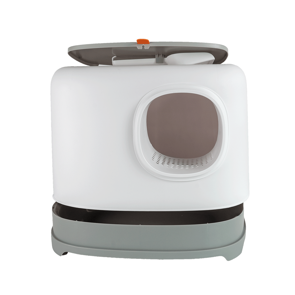 Designer litter box with lid