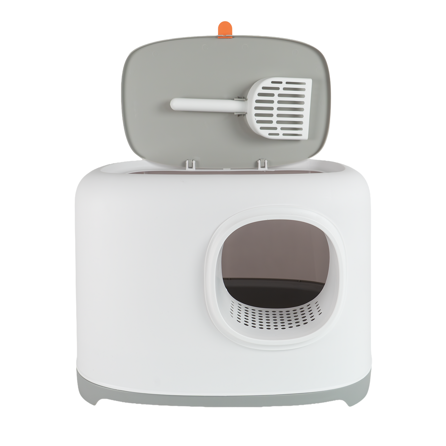 Designer litter box with lid