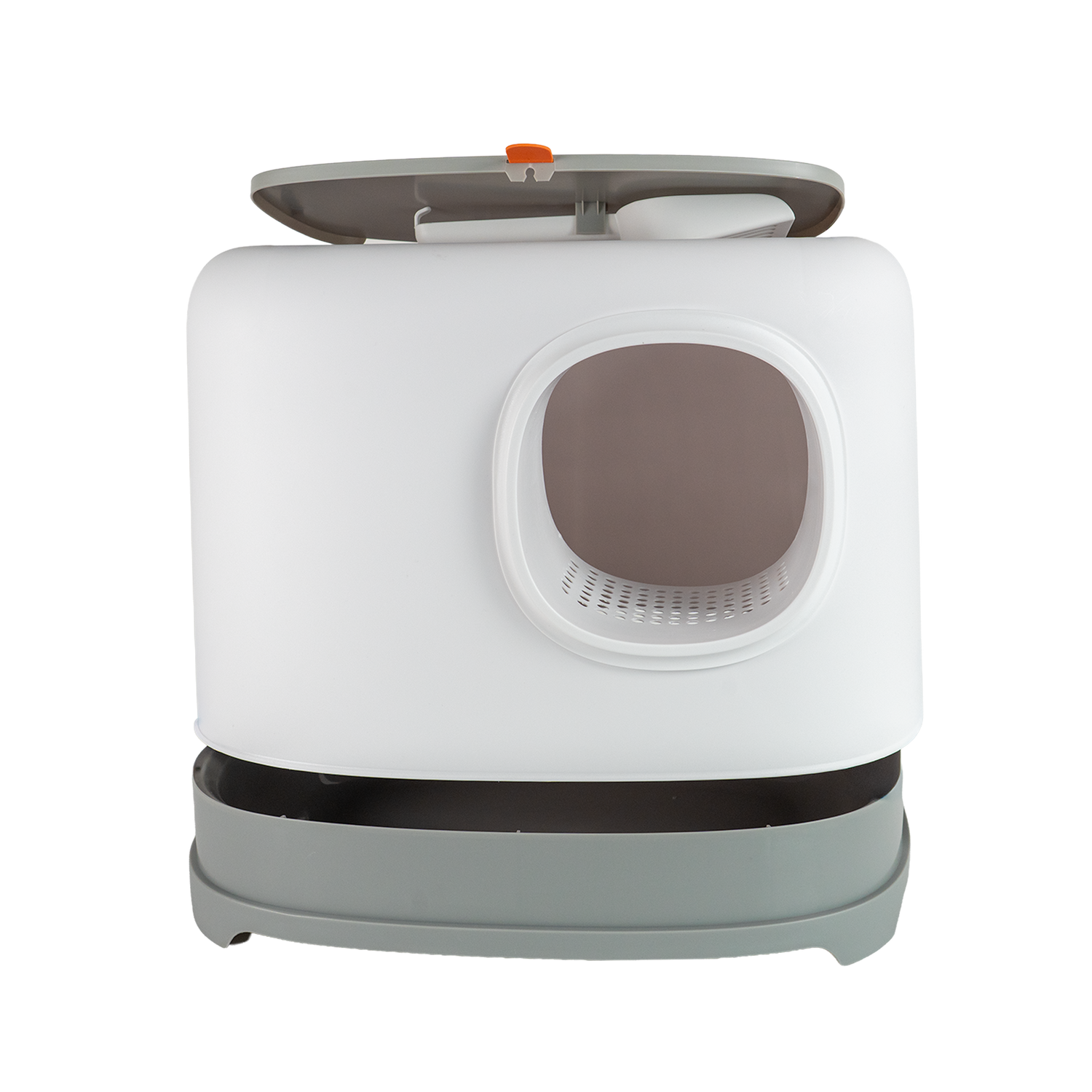 Designer litter box with lid