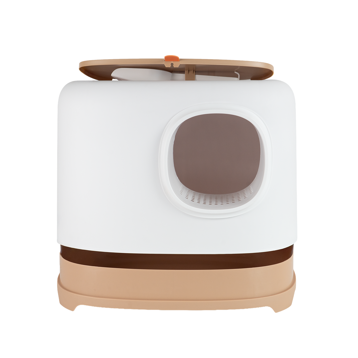 Designer litter box with lid