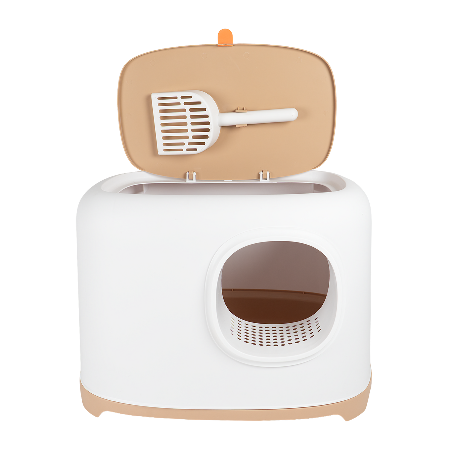 Designer litter box with lid