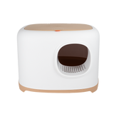 Designer litter box with lid