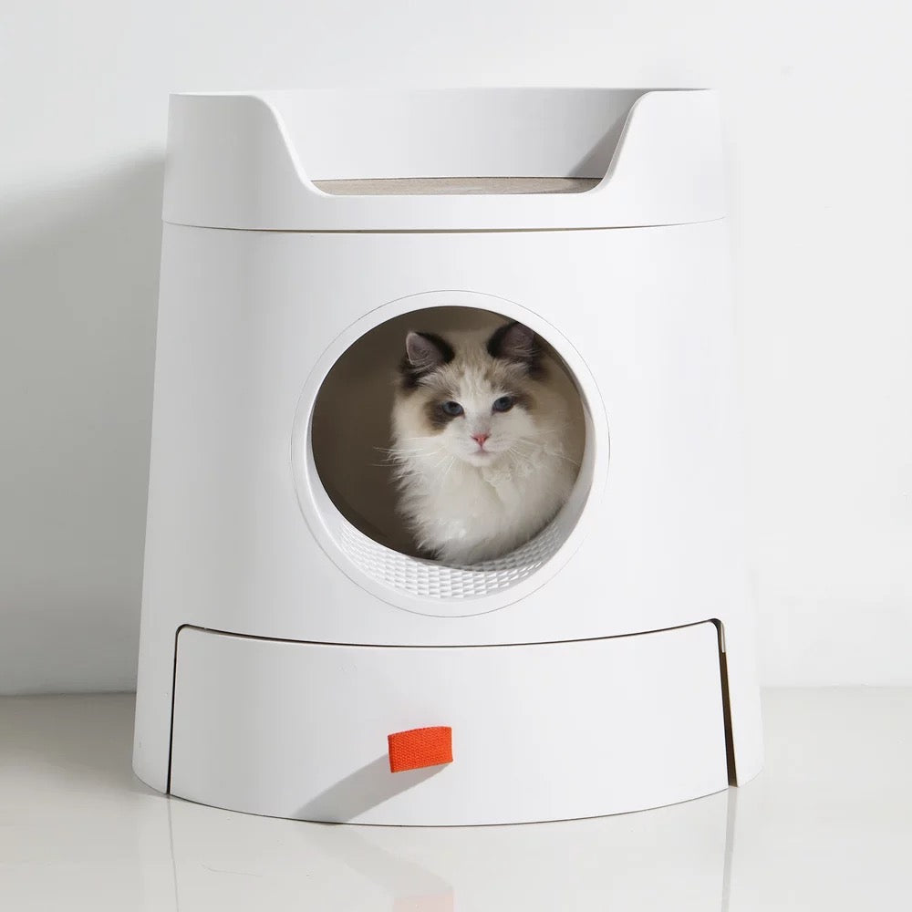 Design Cat Litter Box Castle 2-in-1