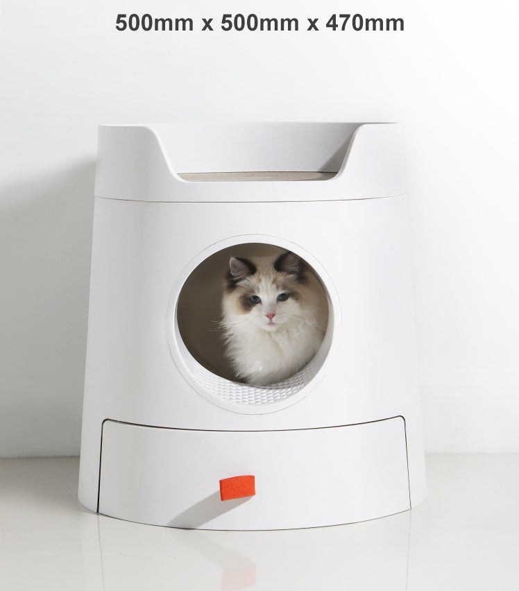 Design Cat Litter Box Castle 2-in-1